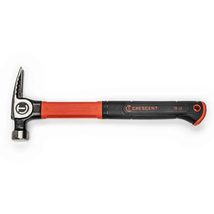 Crescent General Purpose Fiberglass Hammer - Claw Hammer with Magnetic Nail Starter & Vibeguard Technology - Premium Hand Tool - 16 oz - CHFGP16