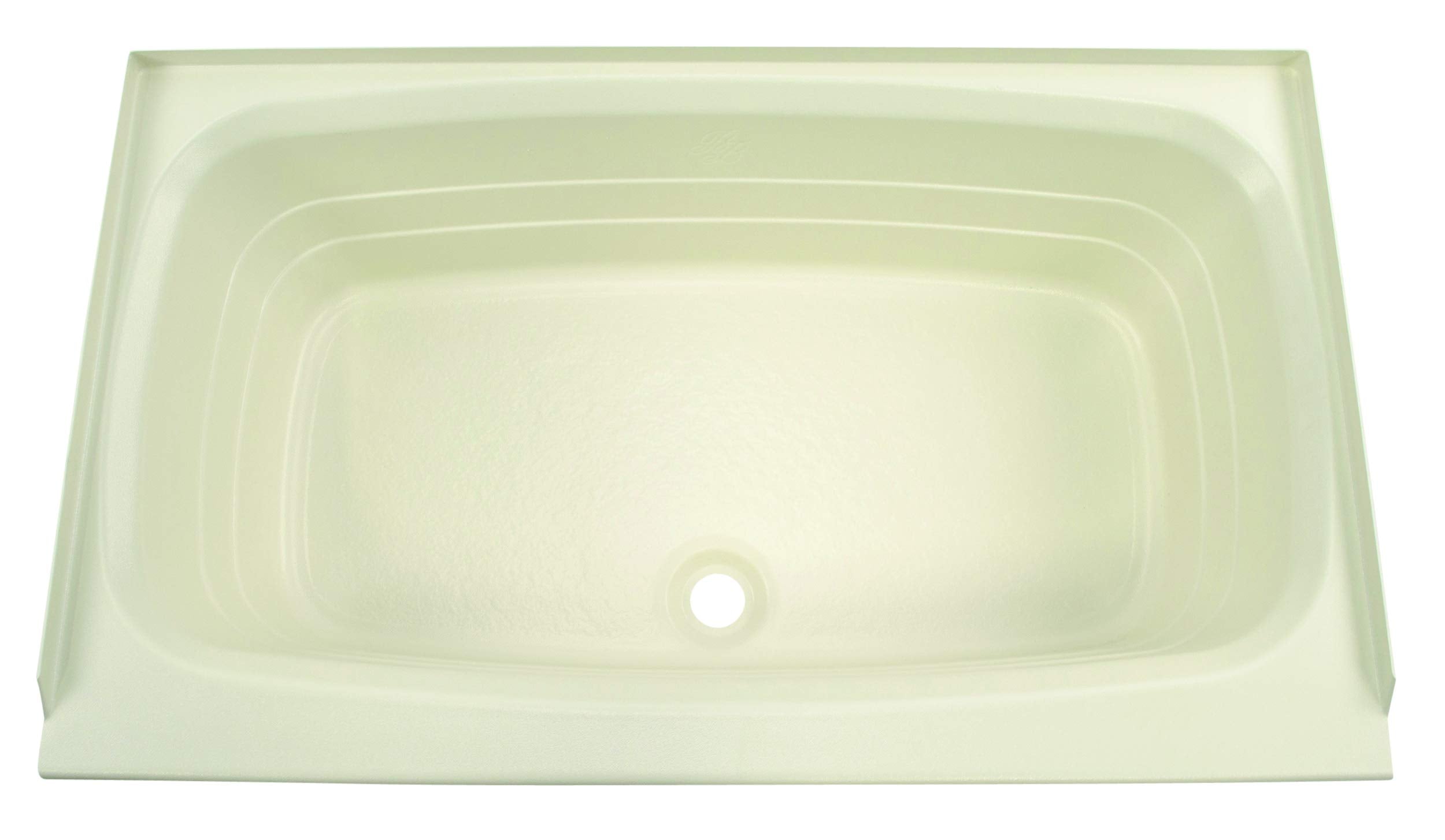 24" x 40" Lippert Replacement Parchment Bathtub with Center Drain, Scratch-Resistant ABS Acrylic for RVs, Travel Trailers, 5th Wheels, Motorhomes - P2440CDSPK