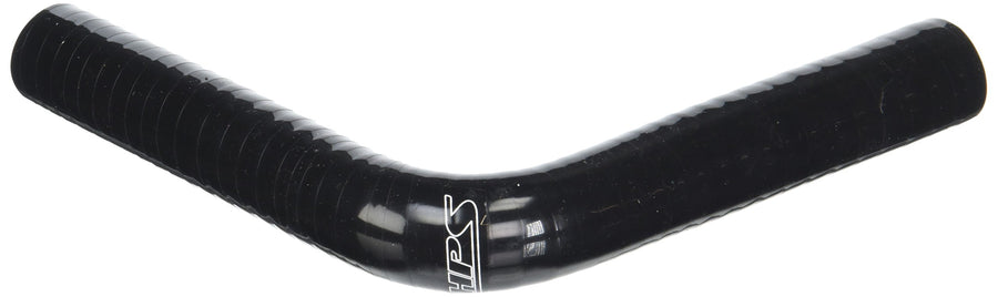 HPS Silicone High Temperature HTSEC90-062-BLK 4-ply Reinforced 90 degree Elbow Coupler Hose, 100 PSI Maximum Pressure, 4" Leg Length on each side, 5/8" ID, Black