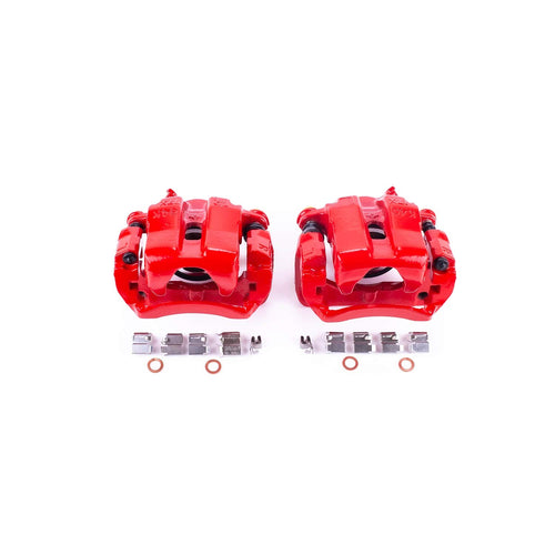 Power Stop Pair of High-Temp Red Powder Coated Front Calipers For Suzuki Grand Vitara 1999-2005, Suzuki Sidekick 1996-1998, Suzuki XL-7 2002-2004 [Model Specific]