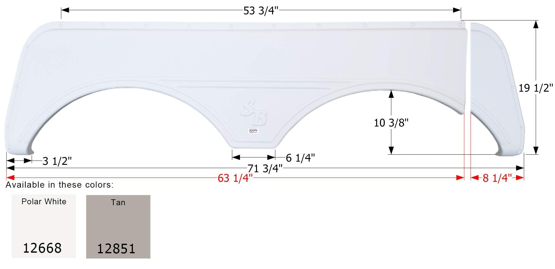 Fender Skirt ICON, Tandem, Sunnybrook, FS2668, Tan