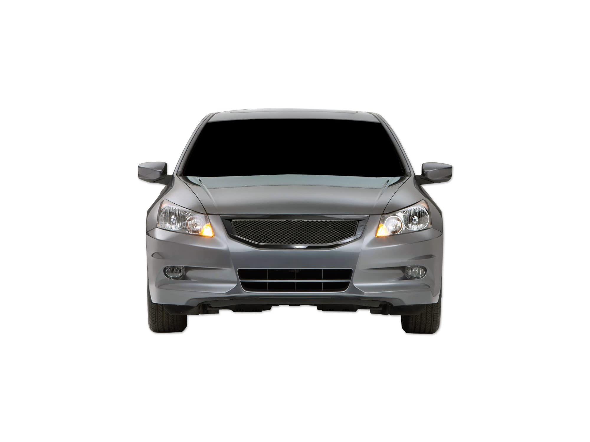 Mesh Grille Armordillo USA Fits 2011-2012 Honda Accord Sedan-Gloss Shell/Matte Black in