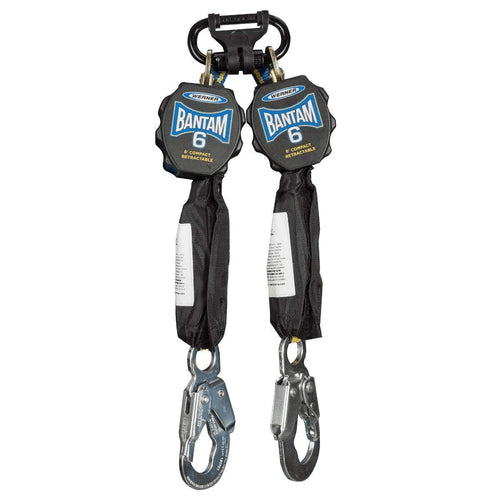 Bantam Werner R431006 6-Foot Twinleg Web Self-Retracting Lifeline, 1per Pack