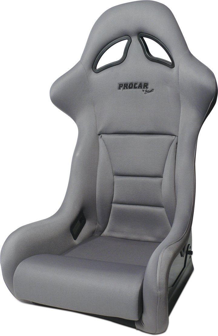 Gray Velour ProCar by Scat 80-1780-62 Racing Drifter Fixed Back Common Seat