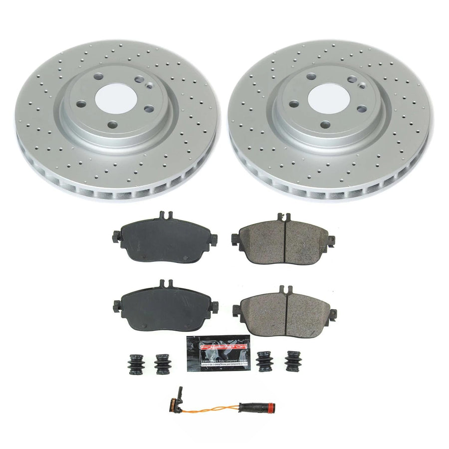Power Stop Z17 CRK8267 Coated Rotor Kit-Coated Brake Rotors, Ceramic Brake Pads