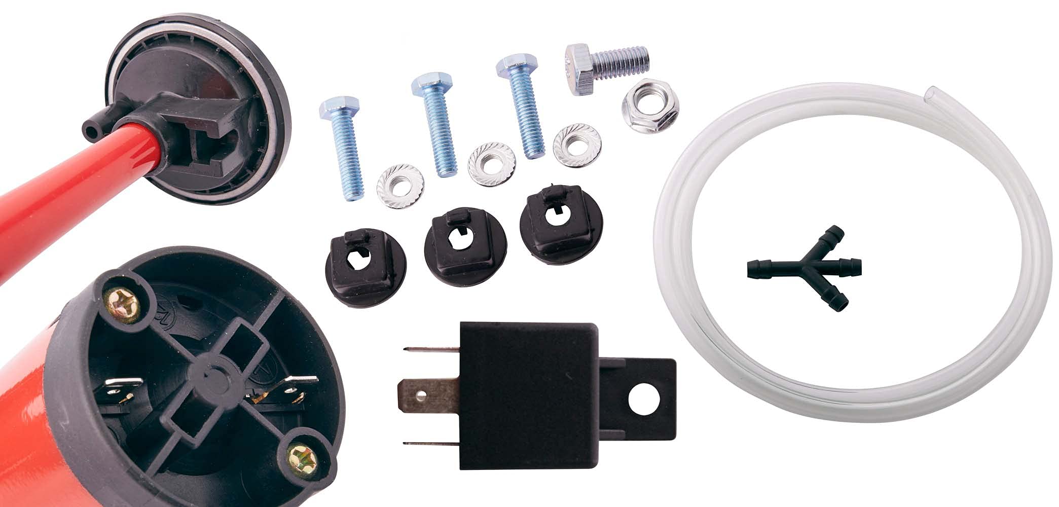 Triple-Tone Hella 003001671 Air Horn Kit with 12V Air Compressor and Mounting Bracket