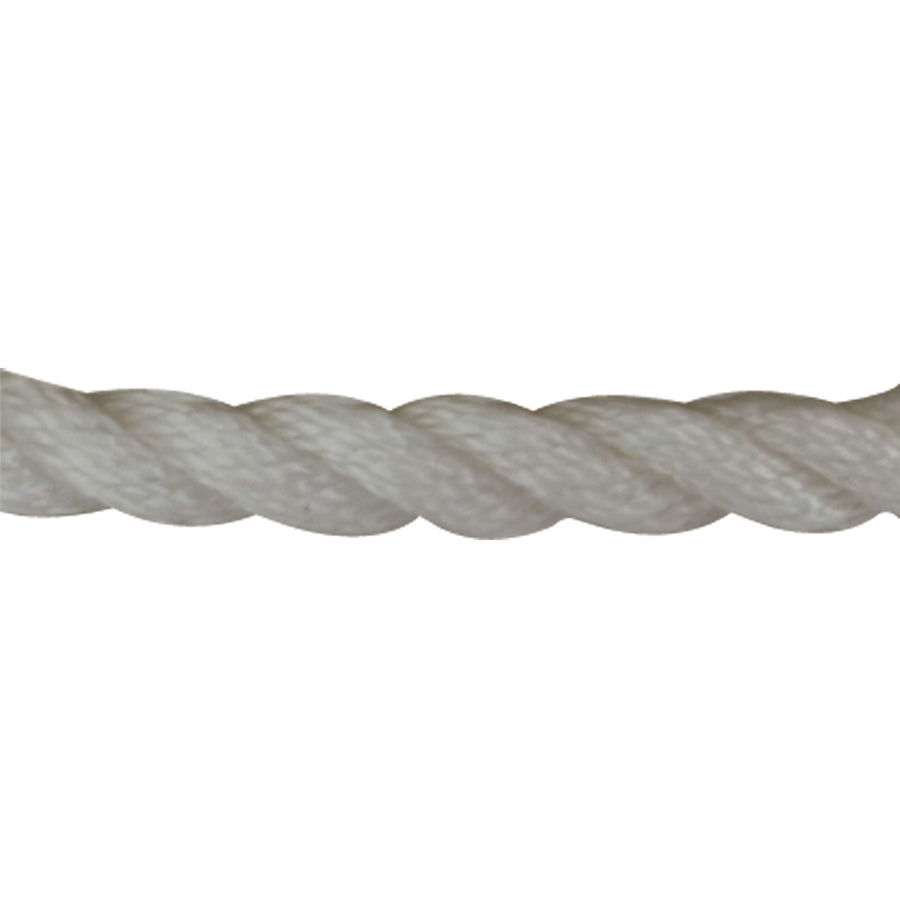 Twisted Nylon Anchor Line Sea Dog 301110100WH-1 with Thimble, 3/8" x 100'