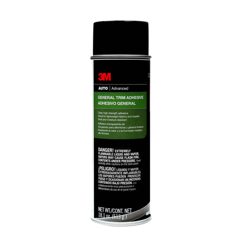 3M 08088 General Trim Adhesive, High Strength, Clear Drying, Aerosol, 18.1 oz