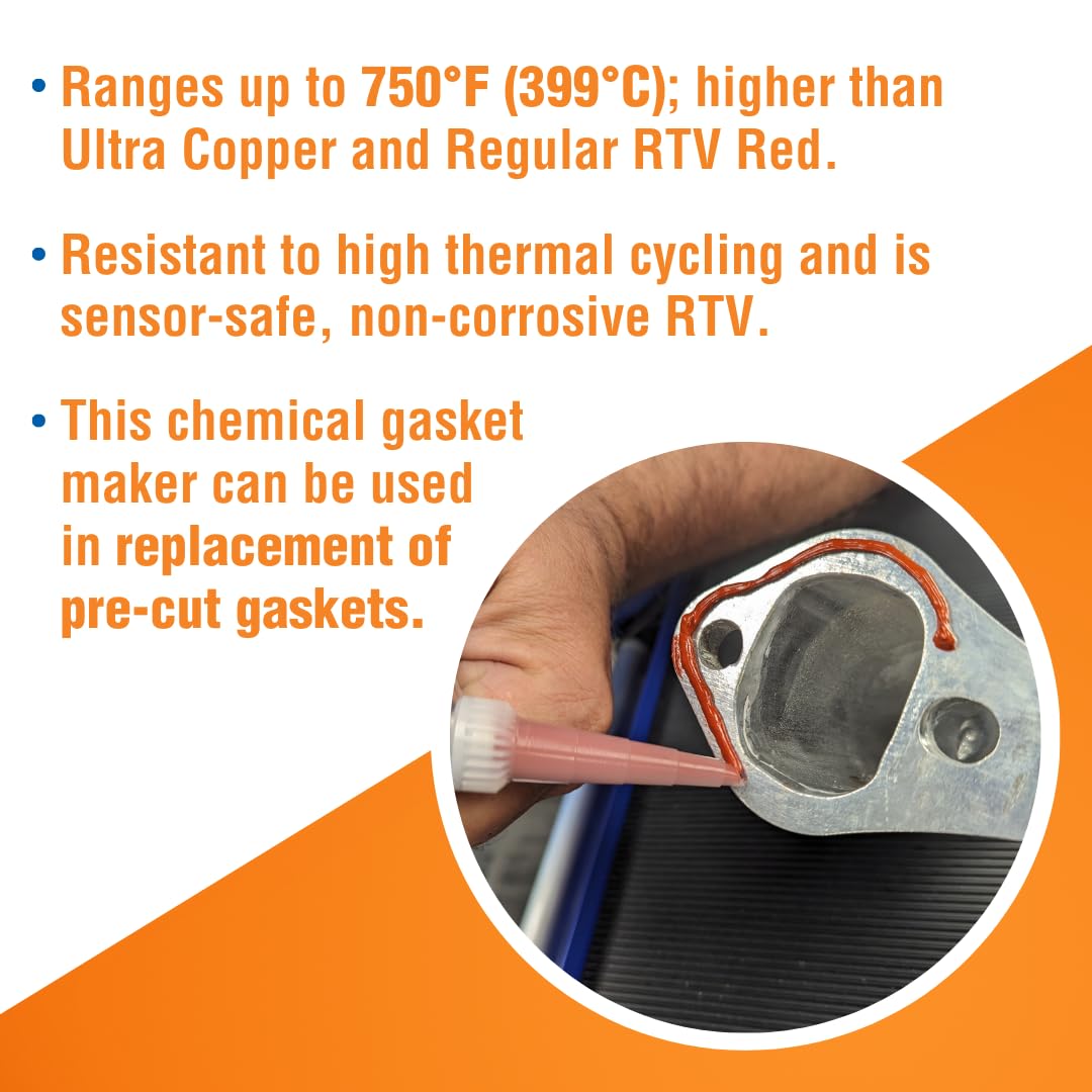 Optimum Red Permatex 27038 High Temperature Gasket Maker, 3 oz