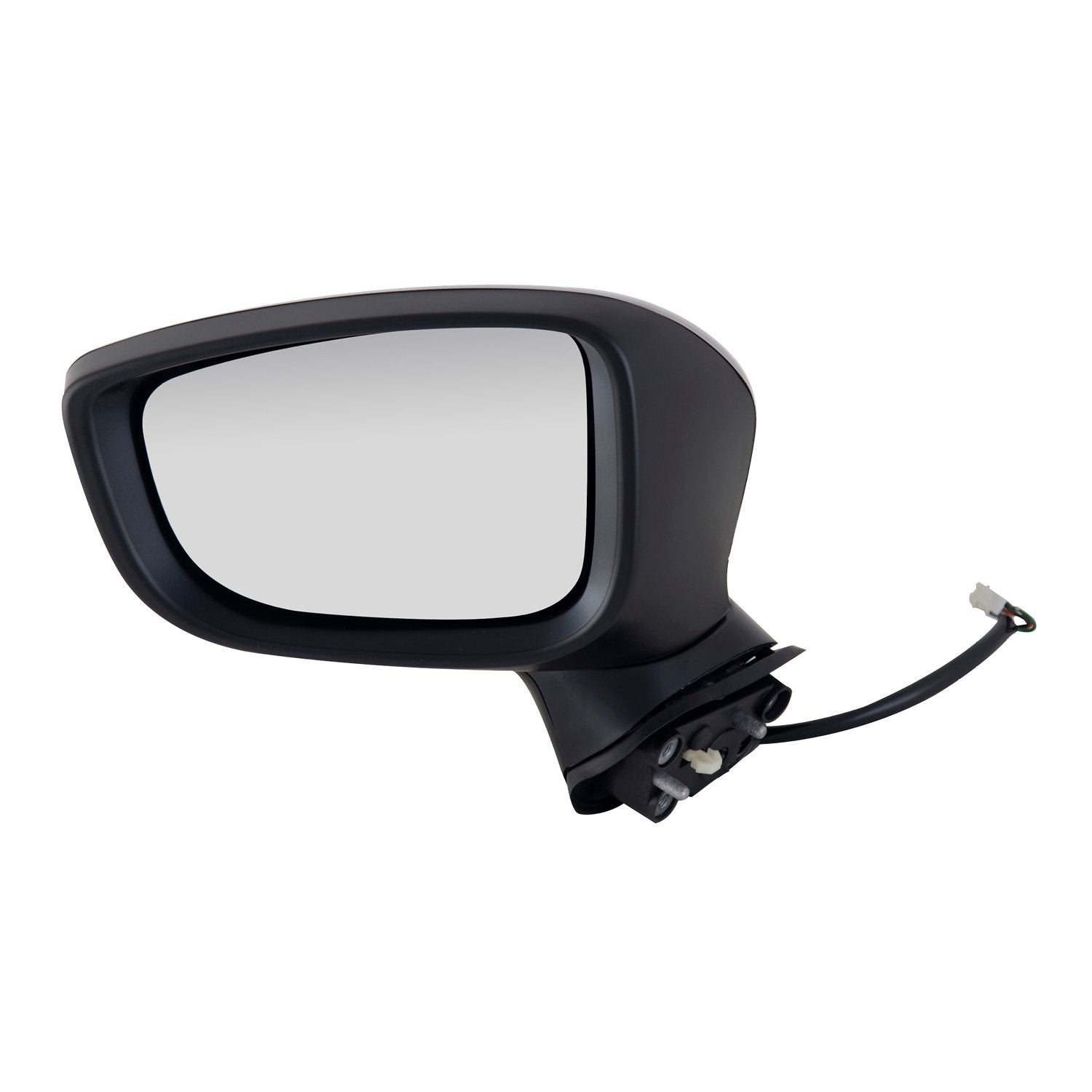 Fit System Mirror Driver Side for Mazda 3, Japan Built, Textured Black w/PTM Cover, w/Turn Signal, Foldaway, w/o Blind spot Detection, Power