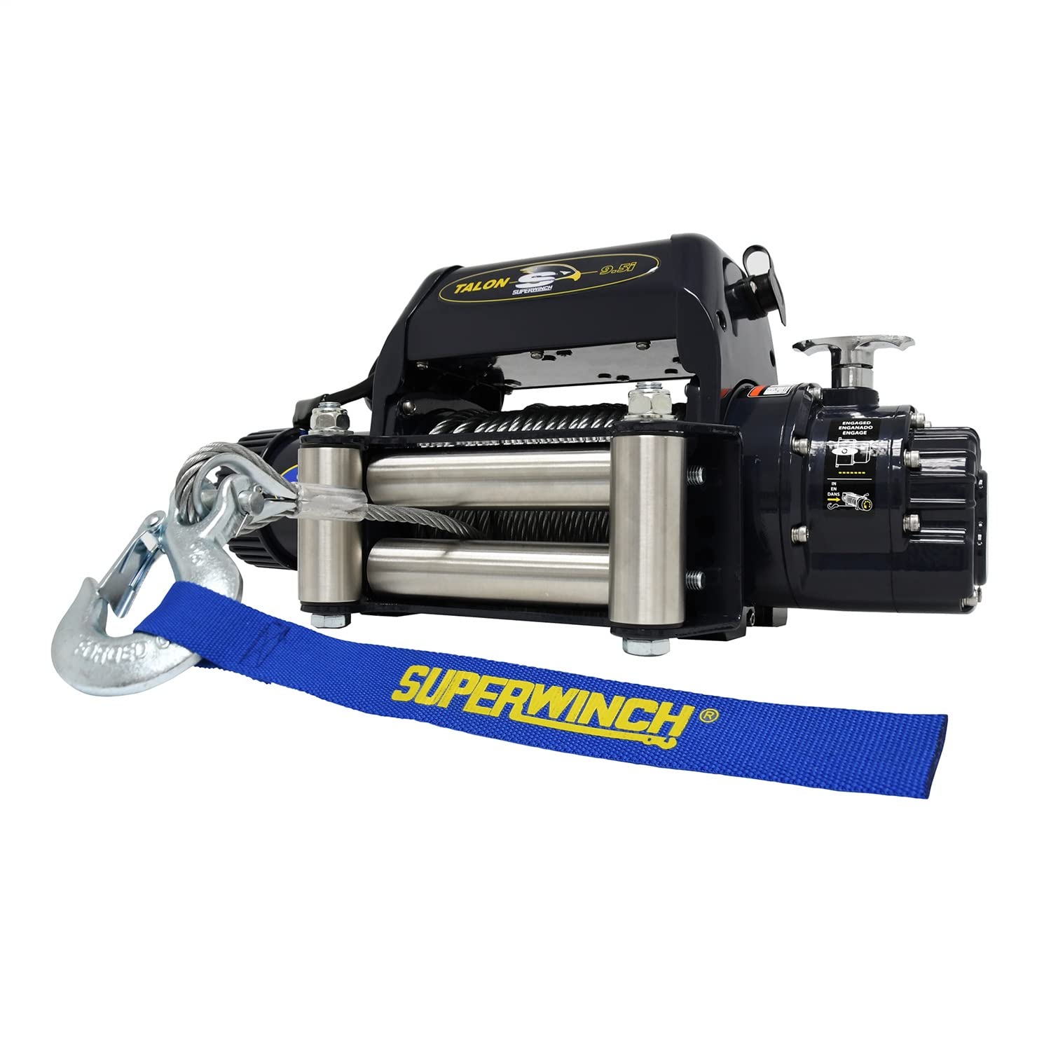 Talon 9.5i Superwinch, 12 VDC winch, 9,500 lb/4,309 kg capacity with roller fairlead