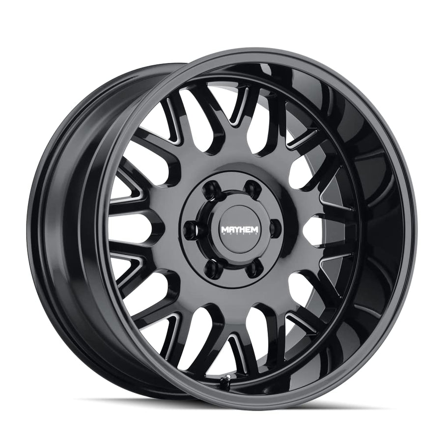 MAYHEM 8110 TRIPWIRE GLOSS BLACK MILLED 20X9 5-139.7/5-150 18MM 110MM (1) Wheel