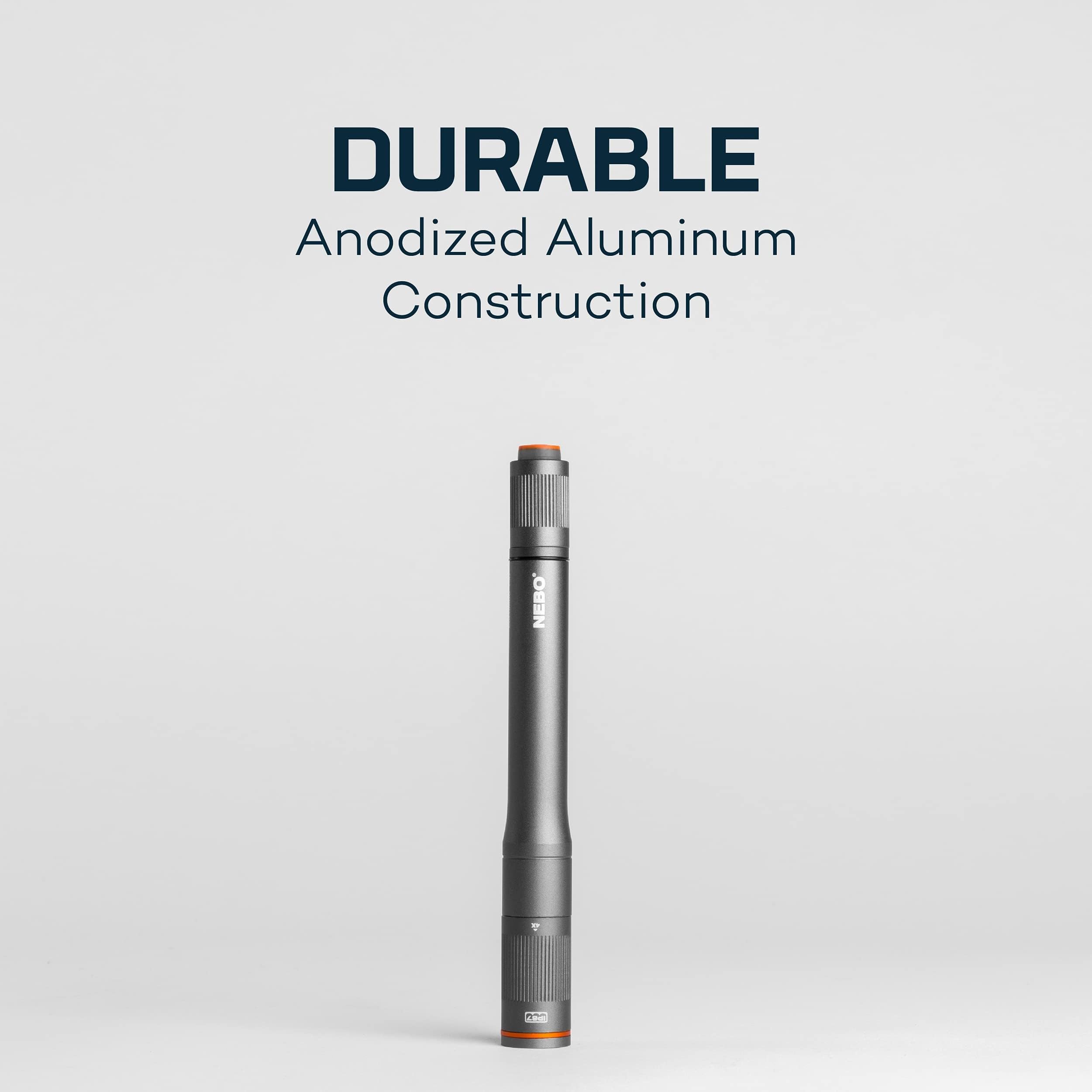 COLUMBO NEBO 250 | Rechargeable 250 Lumen Inspection Pen Light Featuring Flex-Fuel