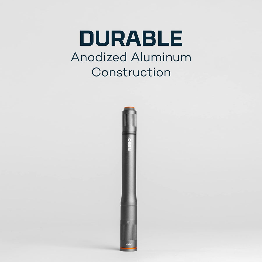 COLUMBO NEBO 250 | Rechargeable 250 Lumen Inspection Pen Light Featuring Flex-Fuel