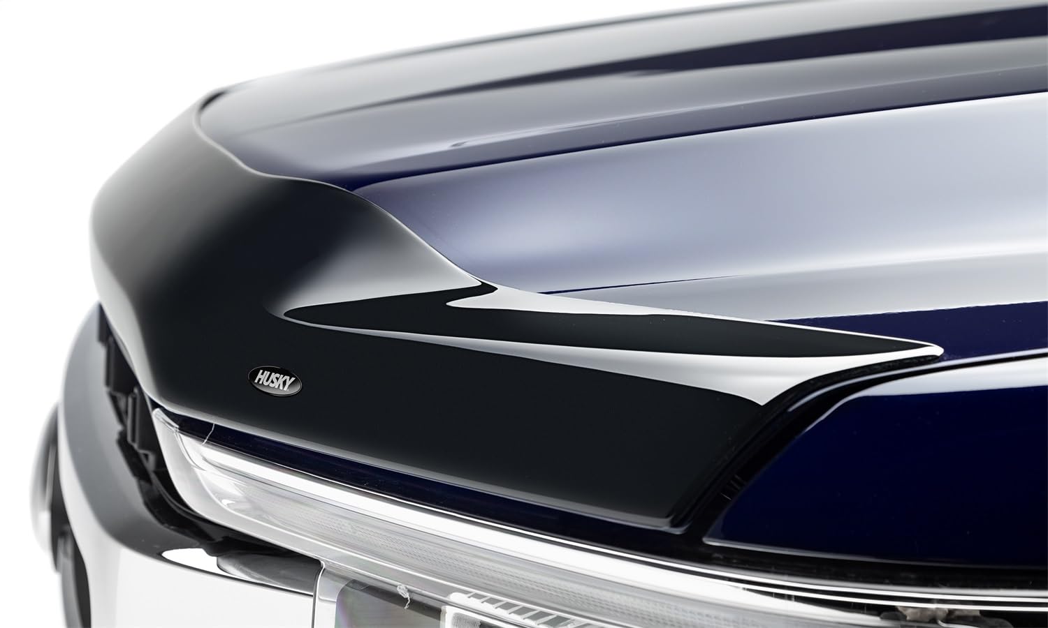 Aeroskin Hood Protector Husky Liners | Fits 2021-2026 Ford F-150, ONLY FITS Lariat, SSV, XL, XLT, Police Responder Models | Low Profile Deflector/Bug Shield - 1 pc., Smoke | 2842196