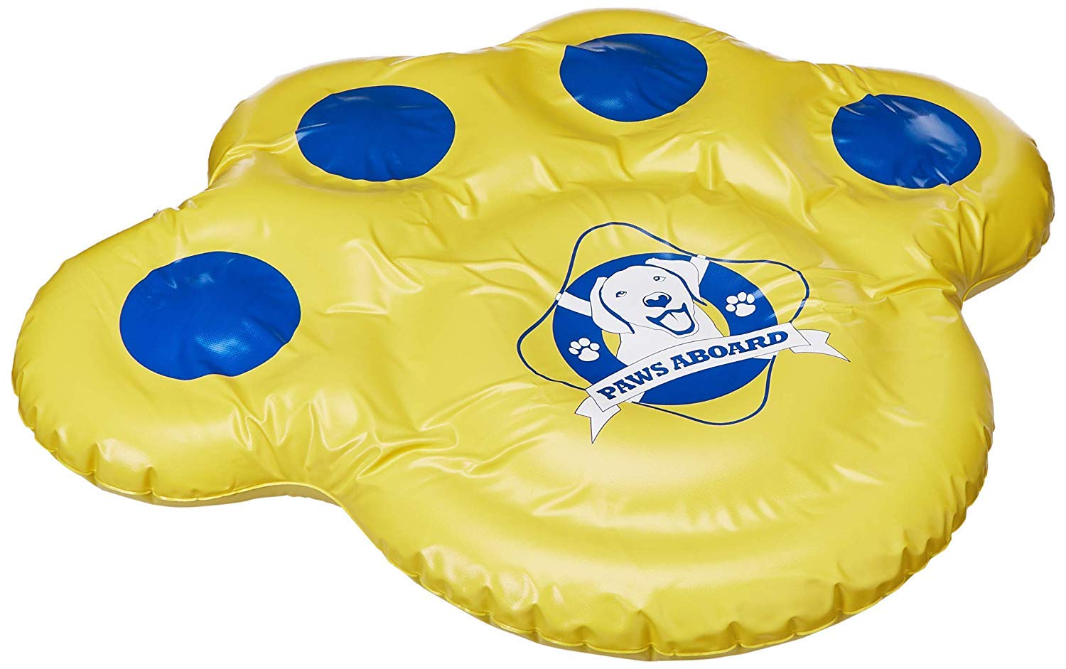 Paws Aboard Lazy Raft Doggy, Puncture Resistant Vinyl Dog Float, Perfect for The Lake, Pool, River and Boat - Large (50” x 39”)
