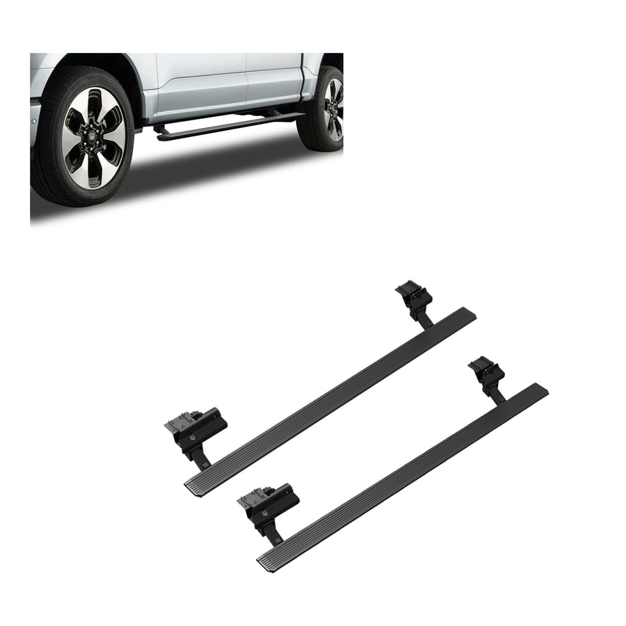 Elite Black Horse Retractable Power Board Compatible with 20-22 F-250|F-350|F-450|F-550 SD Crew Cab Incl. 20-21 All Models and 2022 XL & XLT models-PWBR2585