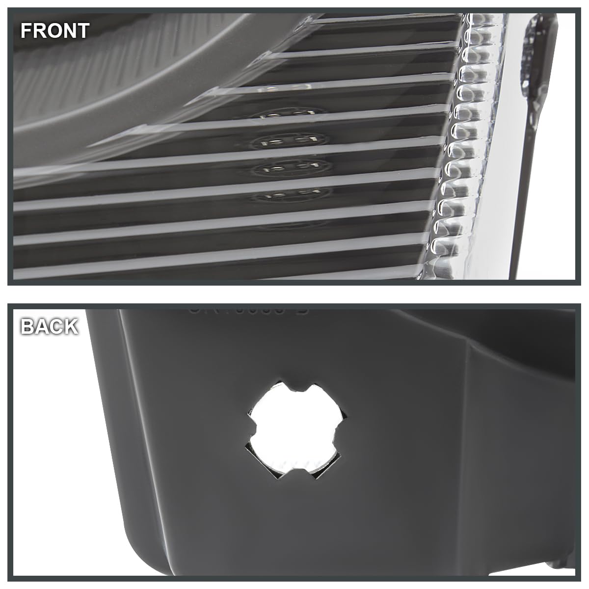 Black Headlights SPEC-D TUNING Compatible with 2005-2010 Chrysler 300, Left + Right Pair Headlamp Assembly