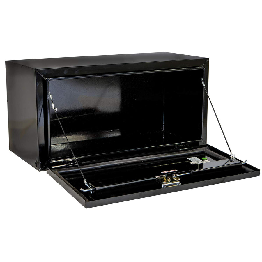 JOBOX Crescent Black Steel Underbed Box 60" x 18" x 18" - 794982