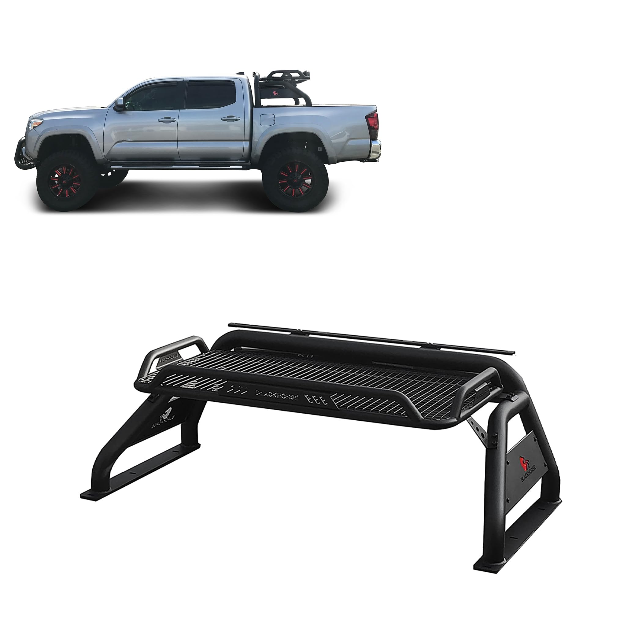 Atlas Black Horse Roll Bar Compatible with 2015-2023 Toyota Tacoma-ATRB-TOTAB