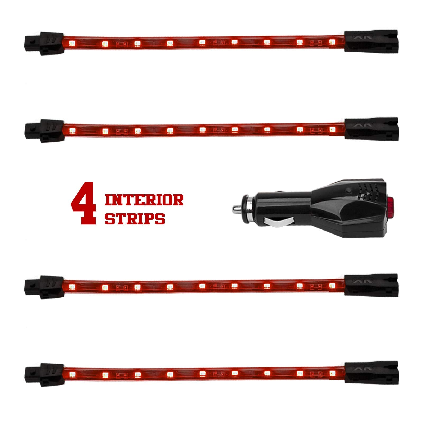 Single Color XKGLOW LED Interior Neon Accent Light Kit - Red