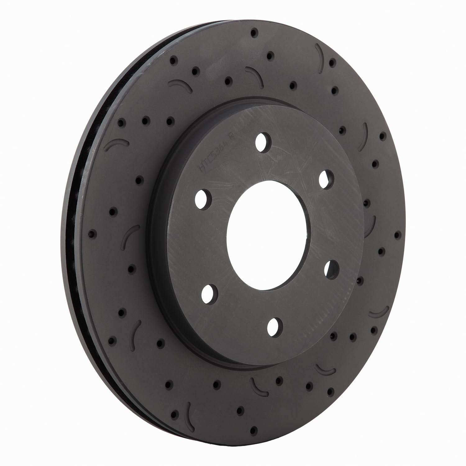Talon Cross-Drilled and Slotted Vented Rotor, Hawk Performance Brakes, 12.59 in. Diameter, 1.68 in. Height