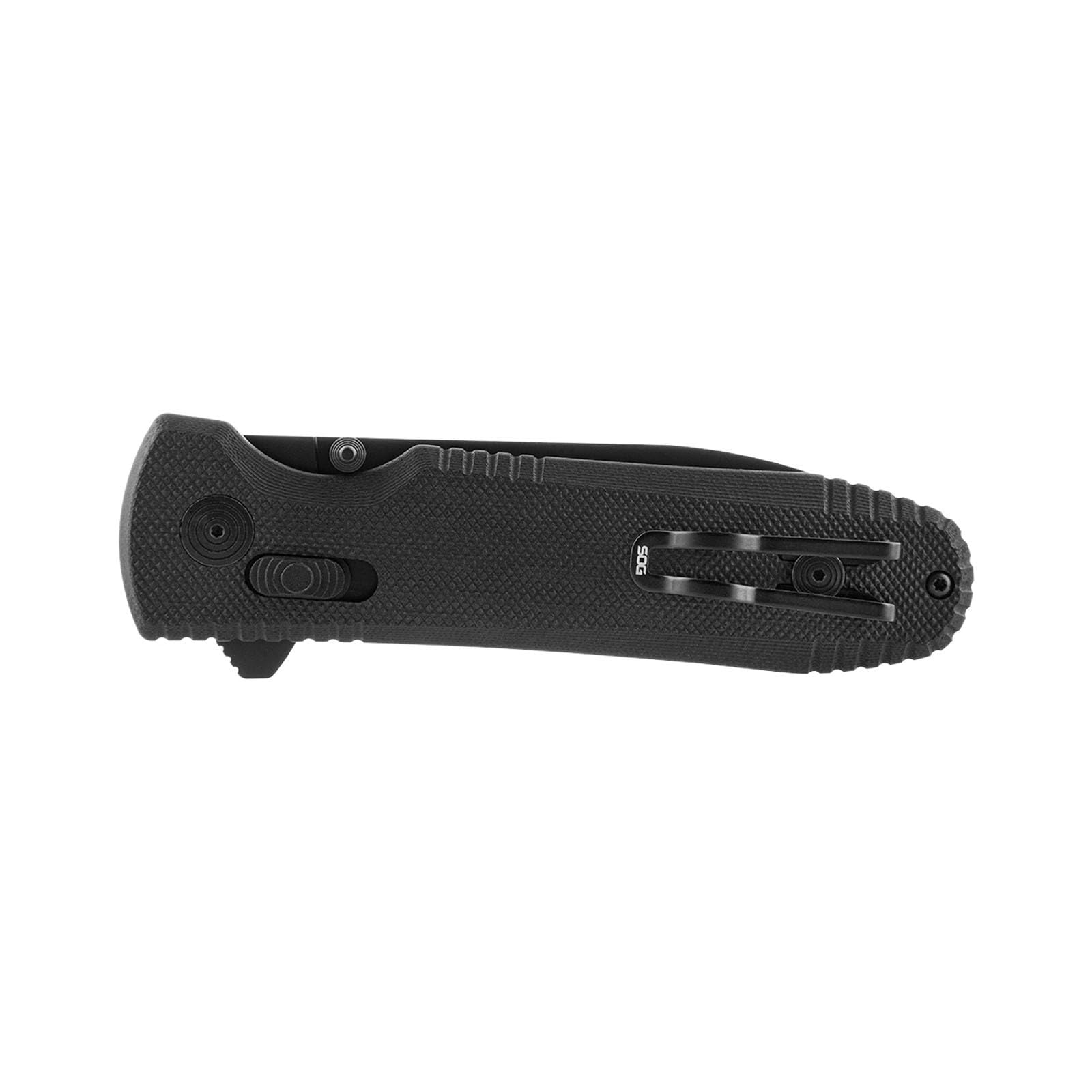 SOG Quick-Opening Pentagon XR Ambidextrous Pocket Folding Knives with Ultra-Grip G10 handle | CTS XHP Steel, XR Lock, Blackout
