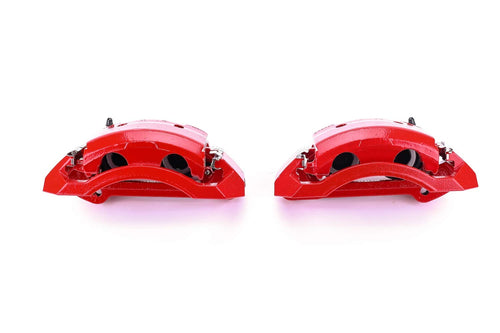 Power Stop Pair of High-Temp Red Powder Coated Front Calipers For Dodge Ram 2500 2000-2002, Dodge Ram 3500 2000-2002 [Model Specific]