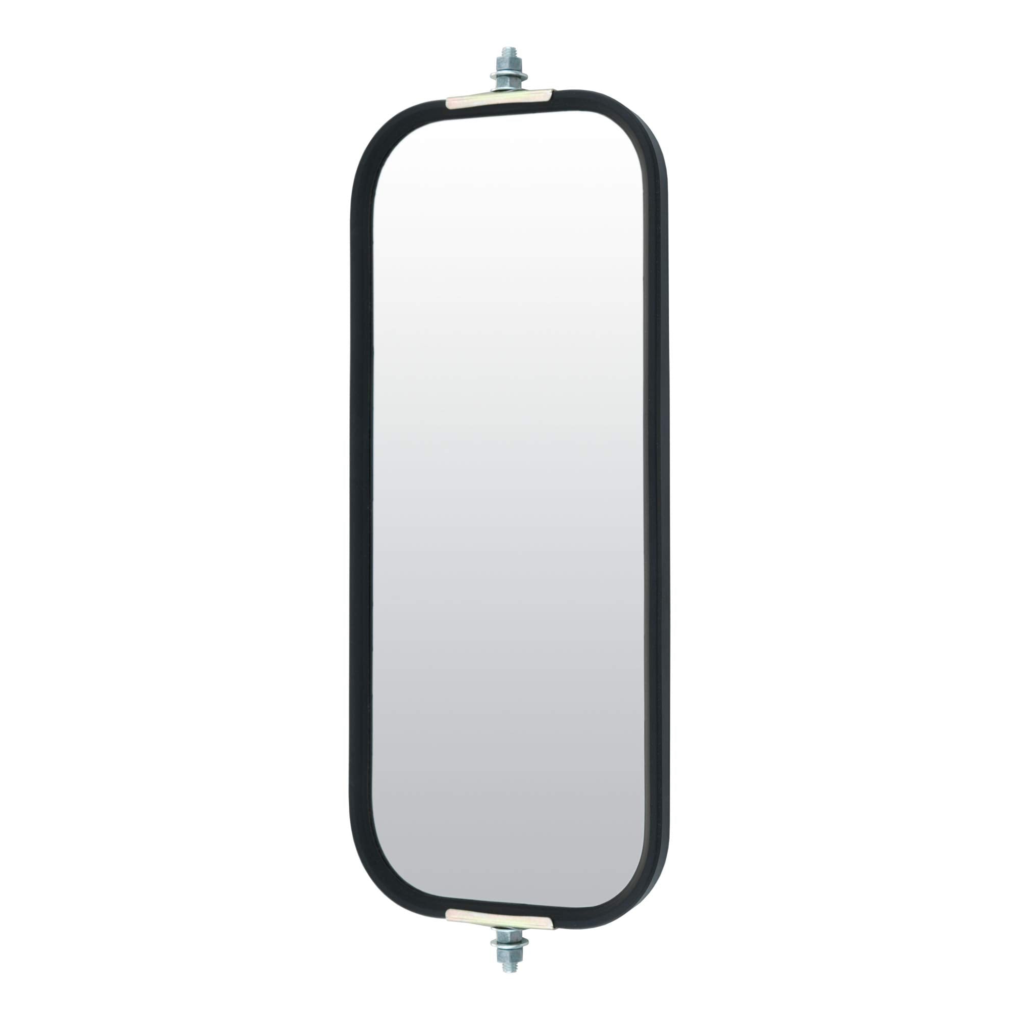 7 x 16-Inch RETRAC Black Steel Pyramid-Back West Coast Mirror Head, Universal Driver or Passenger Side