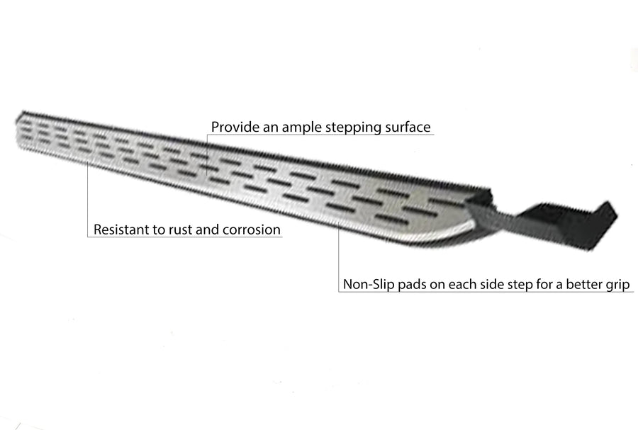 OEM Replica Black Horse Running Boards Aluminum Compatible with 2020-2024 Ford Explorer-RFOEX-20