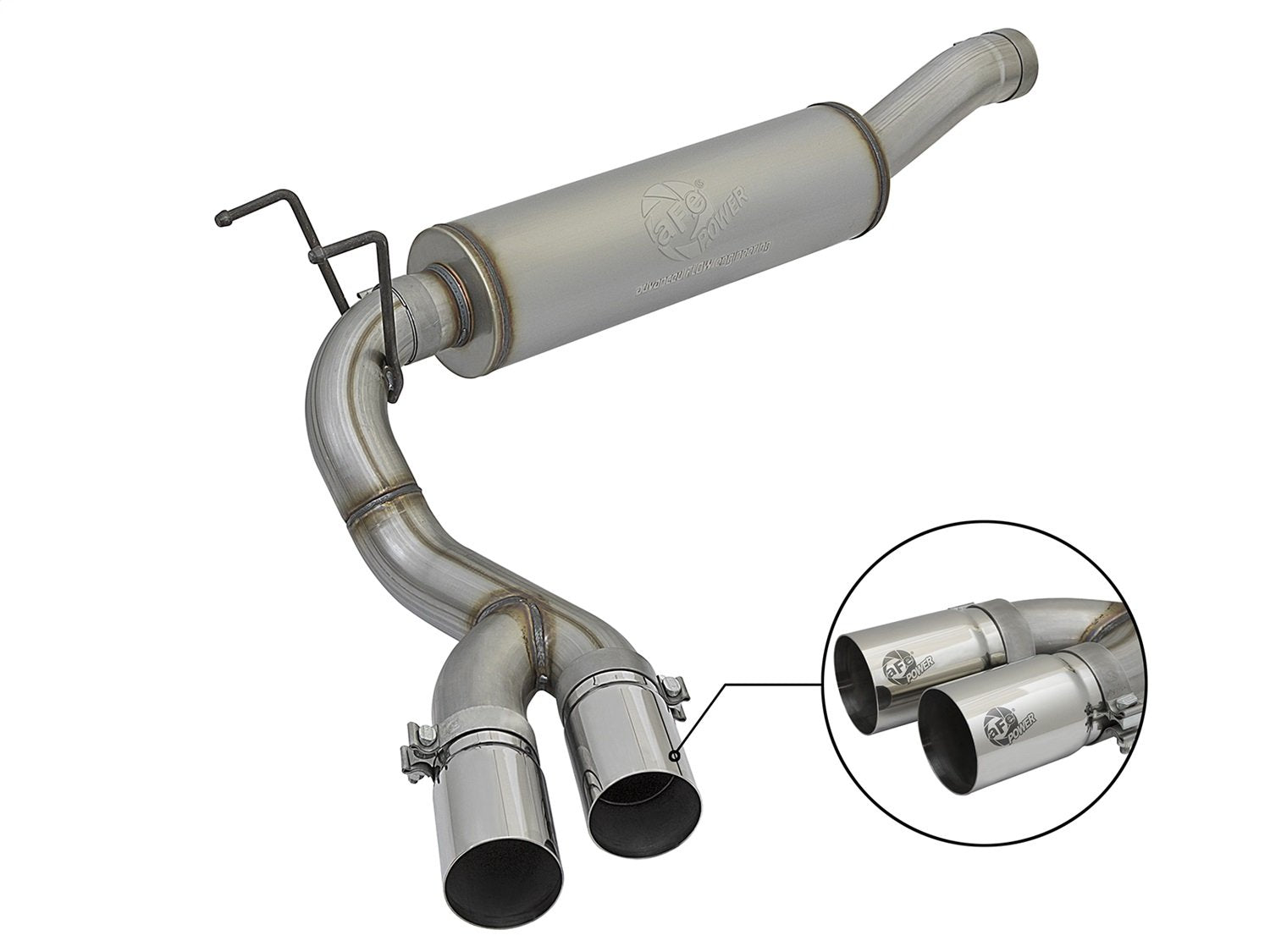 Rebel Series aFe Power Performance Exhaust System (3.5", Stainless Steel, Cat-Back)