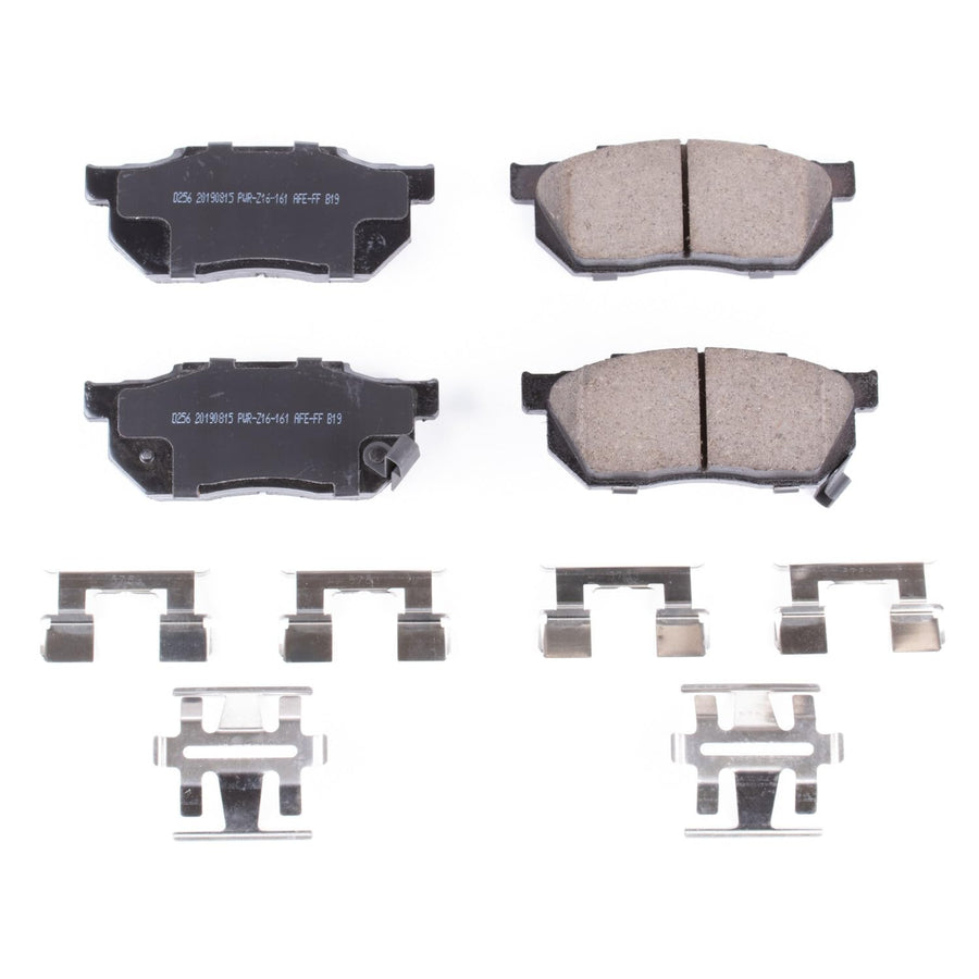 Power Stop Front Brake Kit For Honda Civic 1984-87 |CRX 1988-91 |Prelude 1983-87 |Insight 2003-06 - Ceramic Brake Pads With Installation Hardware, 17-256
