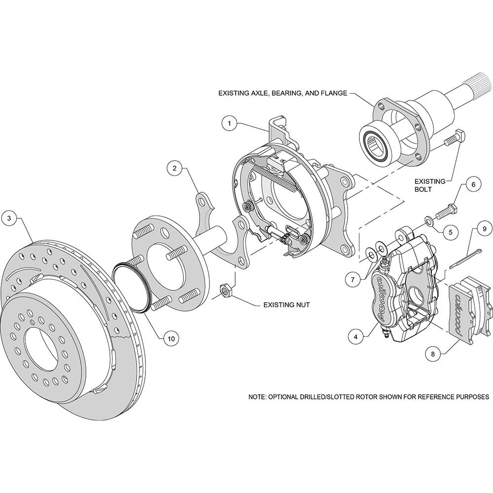 P/S FDLI Park Brake Kit, Red