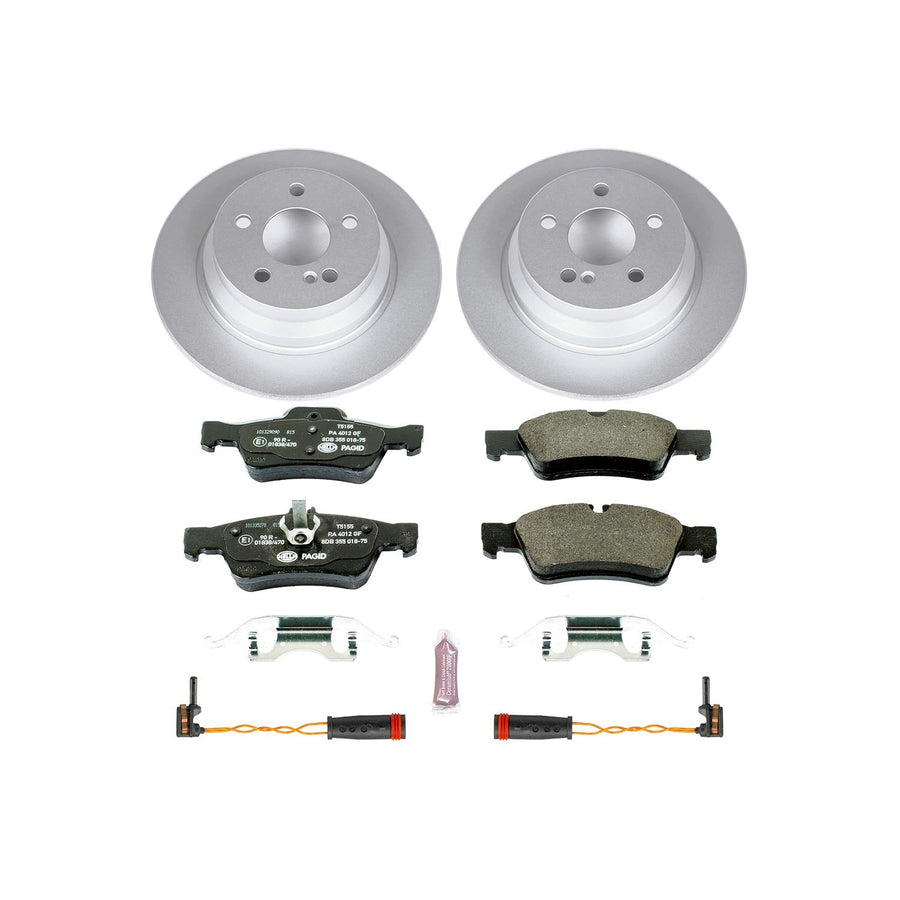 Power Stop ESK5320 Euro-Stop Rear Brake Kit and 2 Rear Sensor Wires For Mercedes-Benz E320 2003-2009, Mercedes-Benz E500 2004-2006 [Model Specific]