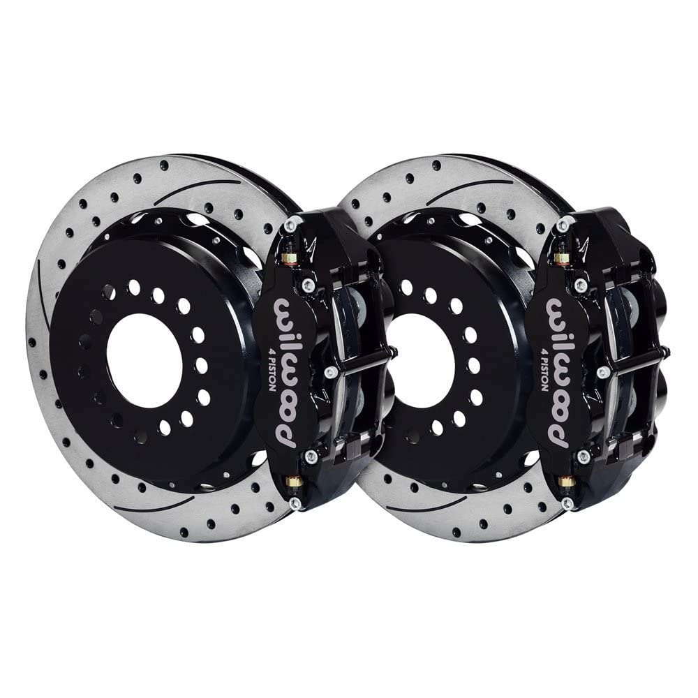 Rear P-Brk Kit, FNSL4R, 12.88", Drilled, Red