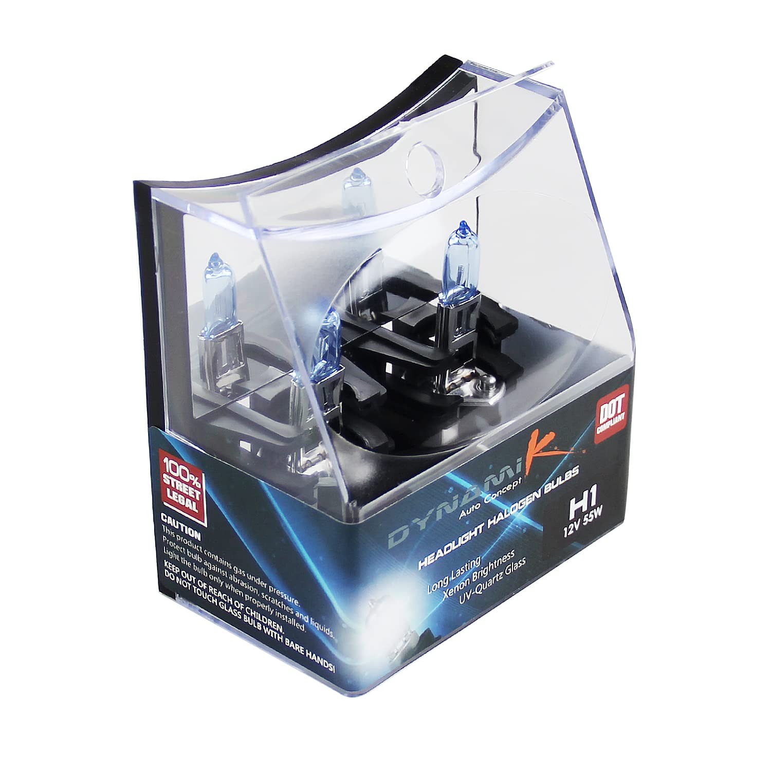 2X H1 4200K 12V 55W High/Low Beam Halogen Replacement Spec-D Tuning, Left + Right Pair