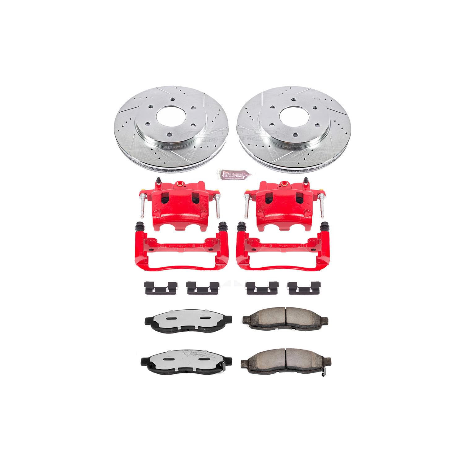 Power Stop Front KC2442-36 Z36 Truck and Tow Brake Kit with Calipers For Nissan Armada 2005, Nissan Pathfinder Armada 2004, Nissan TITAN 2004-2005 [Model Specific]
