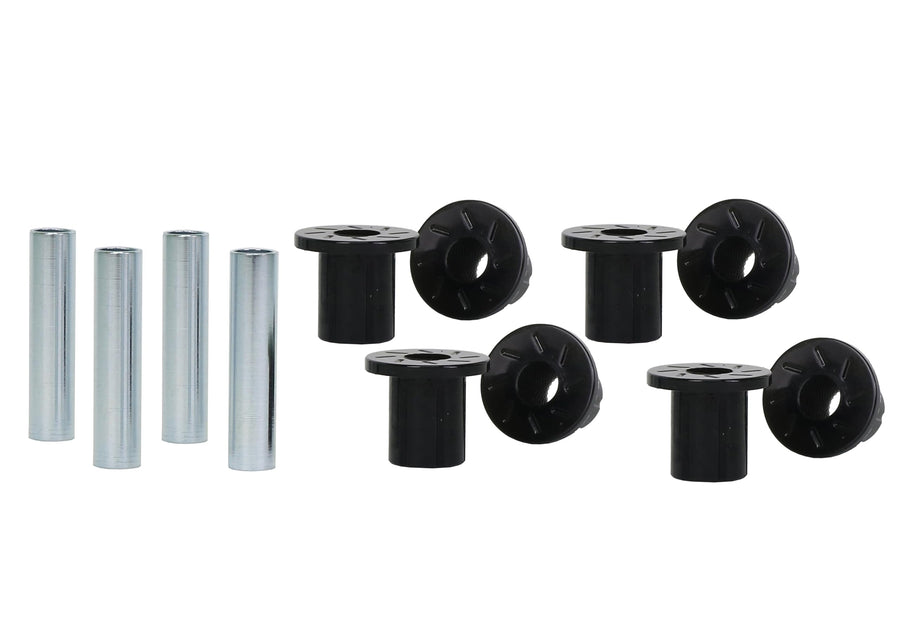 Whiteline W73817 Leaf Spring Bushing Set Front, Rear Compatible with 69-93 D200 Pickup, D300 Pickup, D300, D100 Pickup, D100, D200, Ramcharger