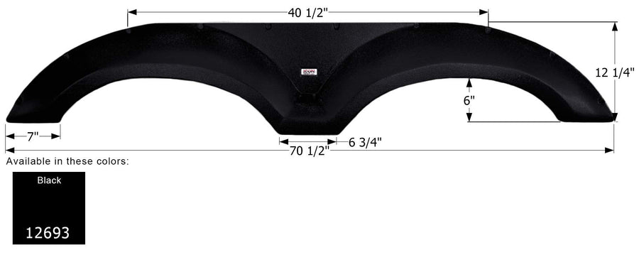 Fender Skirt ICON, Tandem, Evergreen, FS2693, Black