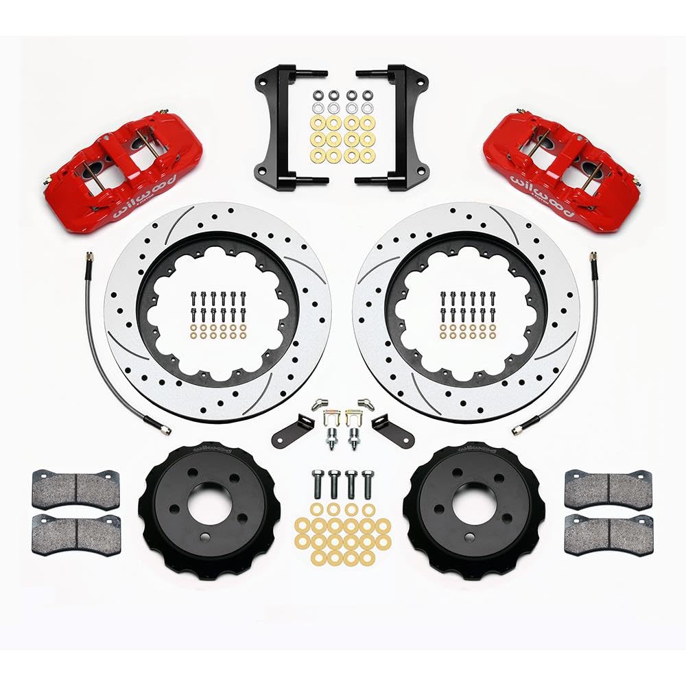 Front AERO6 Hat Kit,15.00, Drilled, Red