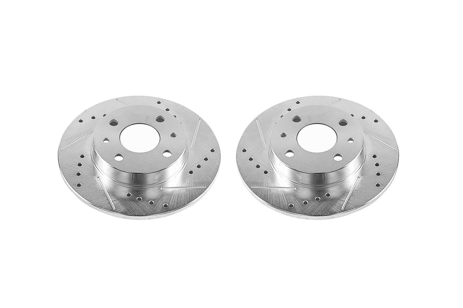 Power Stop Rear EBR1298XPR Drilled and Slotted Rotor Pair For Fiat 500 2012-2019/Fiat 500 2012-2019 [Vehicle Specific]