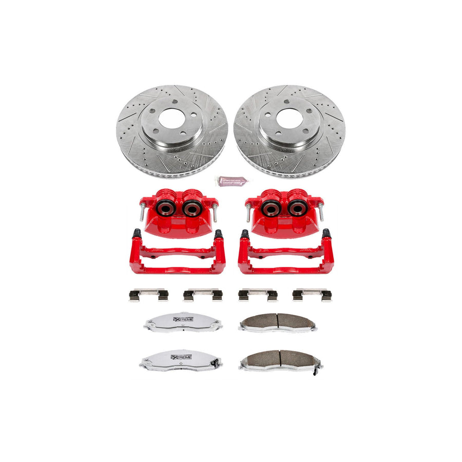 Power Stop KC1547-26 Z26 Street Warrior Front Brake Kit Chevrolet Pontiac For Chevrolet Camaro 1998-2002, Pontiac Firebird 1998-2002 [Model Specific]