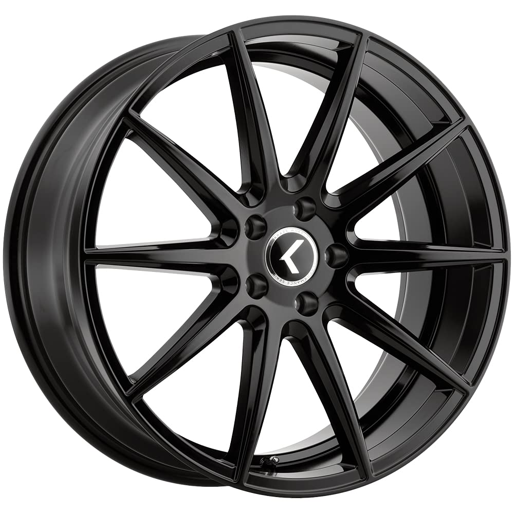 KR194 KRAZE Gloss Black Wheel with Aluminum (18 x 8. inches /5 x 5 mm, 40 mm Offset)