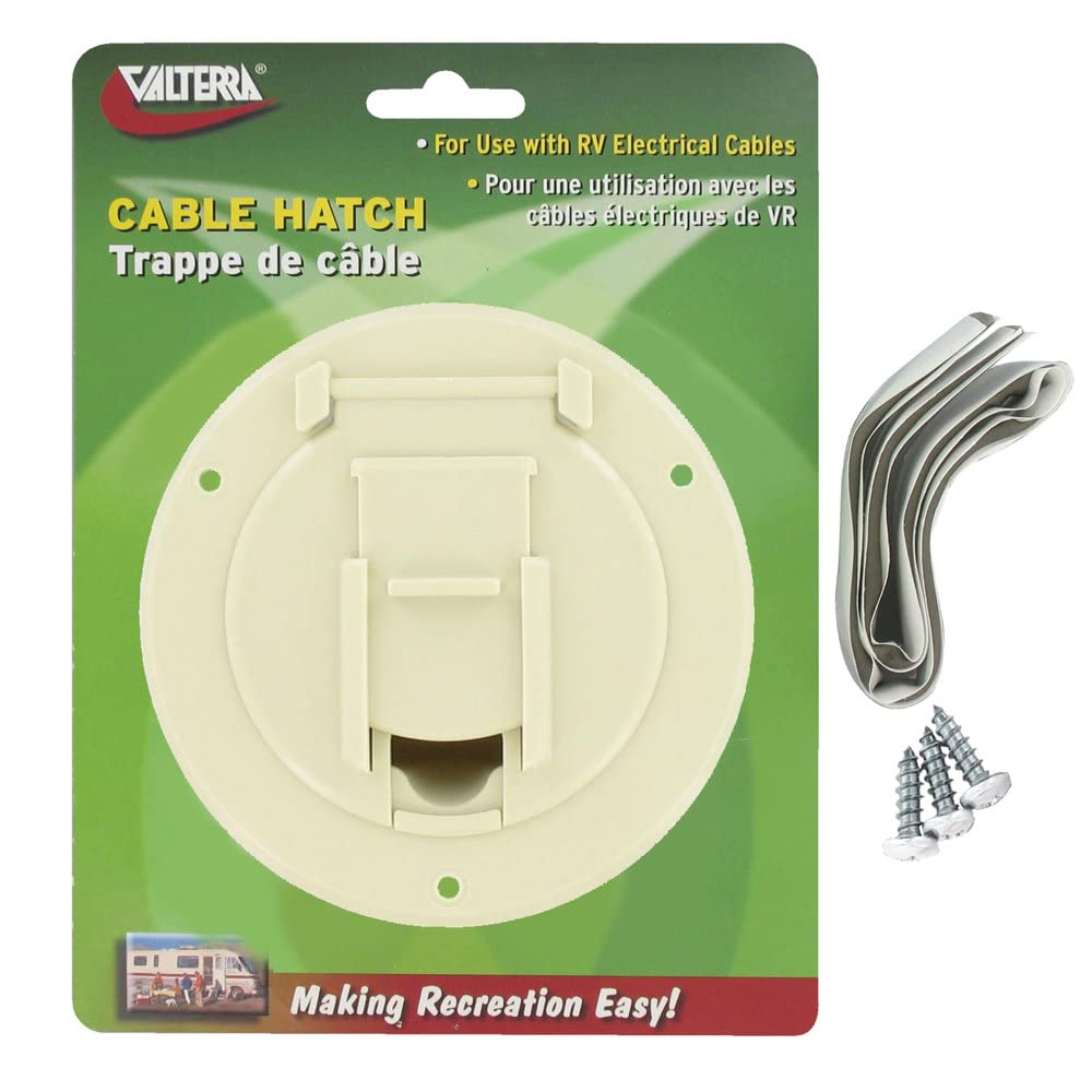 Valterra Small Round A10-2141VP Cord Hatch - Colonial White