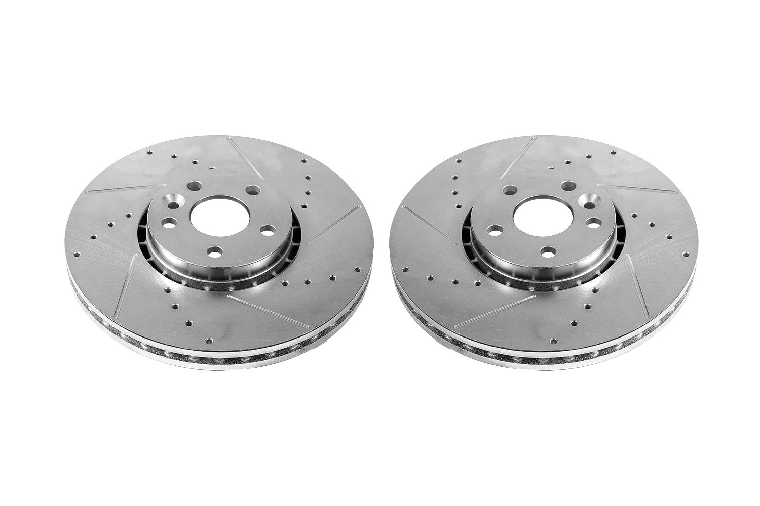 Power Stop EBR1283XPR Evolution Front Drilled and Slotted Rotor (Pair) For Volvo V70 2000, Volvo XC60 2010-2015 [Model Specific]