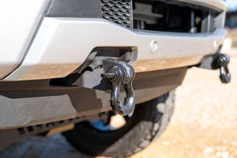 Tow Hook Rough Country to Shackle Mounts for 2019-2021 Ford Ranger - RS144 Black