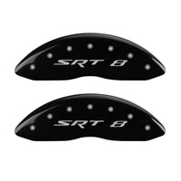 MGP 42002SSR8BK Caliper Covers 'SRT-8' Engraved Caliper Cover with Black Powder Coat Finish and Silver Characters, (Set of 4)