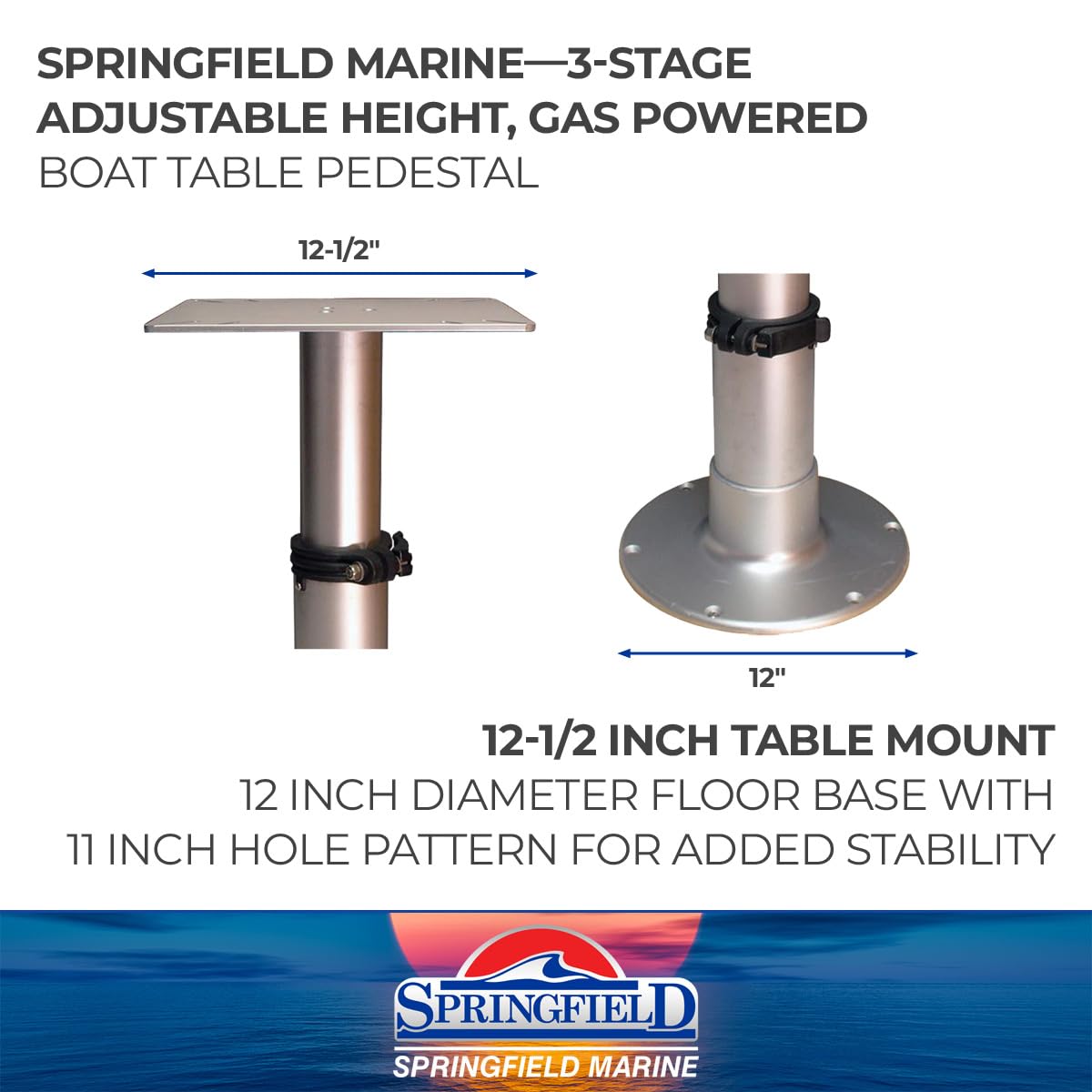 2-3/8” Springfield Marine Seat Post with 9” Lock
