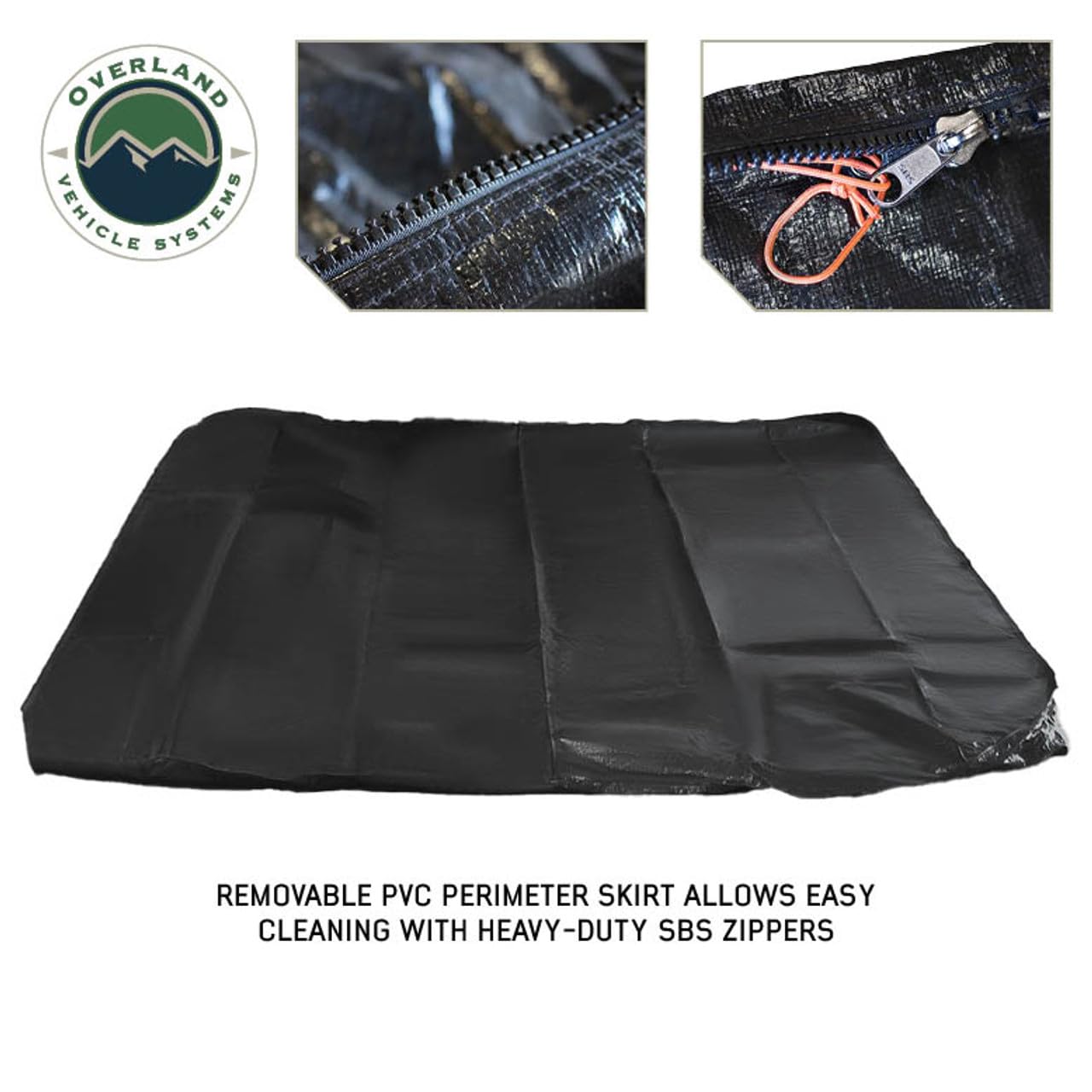 XD Nomadic 270/180 Awning Room Enclosure - Overland Vehicle Systems, Black Body, Black Trim (4 Walls & Floor)
