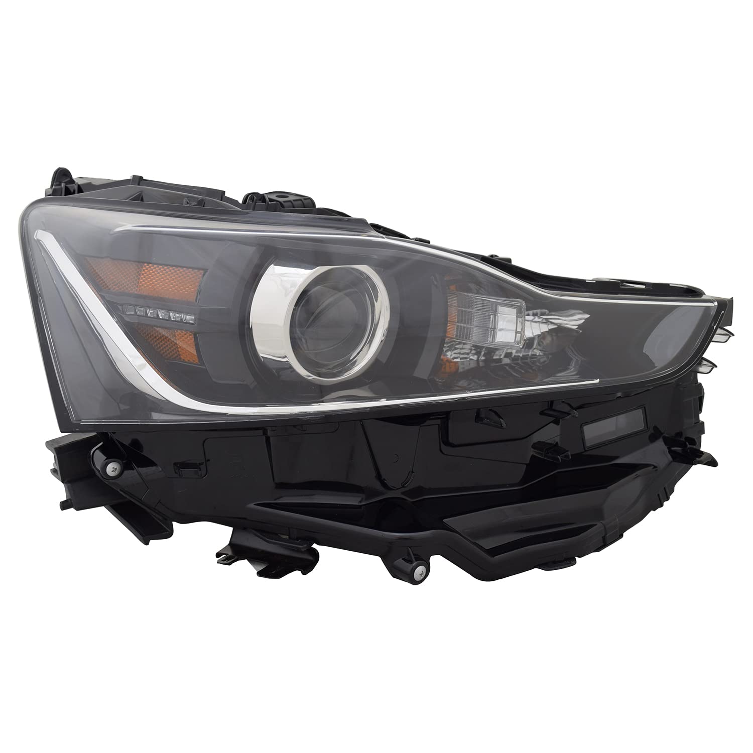 Right TYC Headlight Assembly Compatible with 2017-2020 Lexus IS300